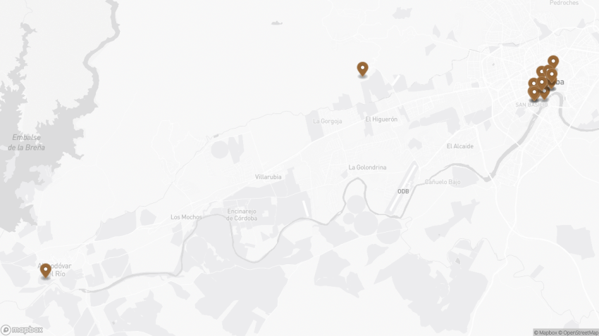 Map of the 16 Best Things to Do in Córdoba, Spain walking route with 16 stops in Córdoba.