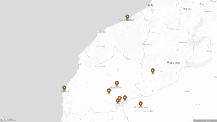 Map of the Best Trips from Marrakesh, Morocco: Day Trips & Weekend Getaways walking route with 9 stops in Marrakesh.