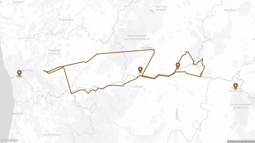 Map of the Exploring the Douro Valley: All You Need to Know walking route with 4 stops in Porto.