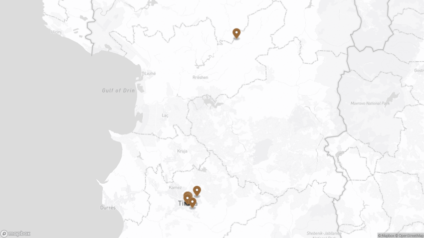 Map of the Travelling Back to Tirana’s Communist Past: History & Hidden Sites walking route with 14 stops in Tirana.
