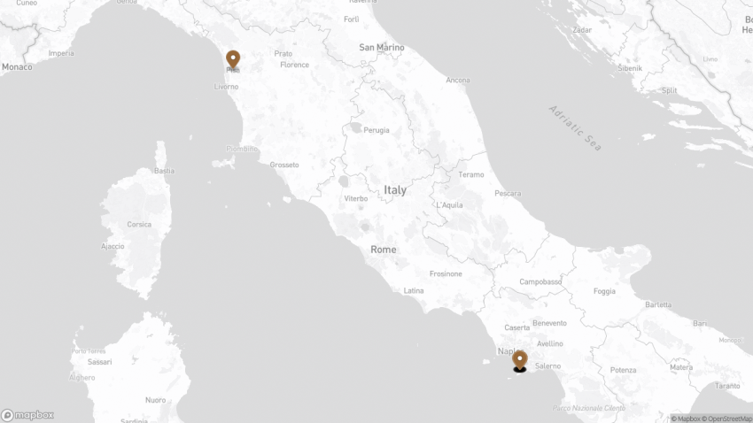 Map of the Self-Guided Walking Tour of Sorrento walking route with 15 stops in Sorrento.
