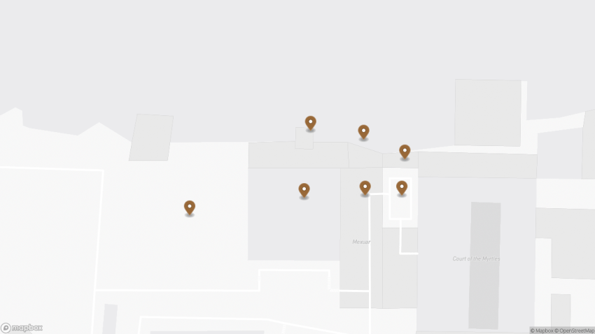 Map of the The Nasrid Palaces | The Mexuar walking route with 7 stops in Granada.