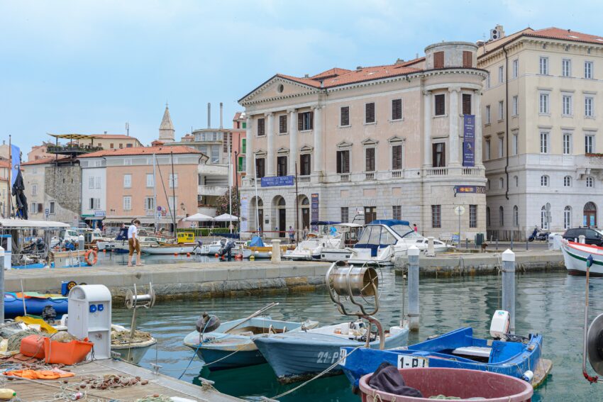 View of Sergej Mašera Maritime Museum from across harbour