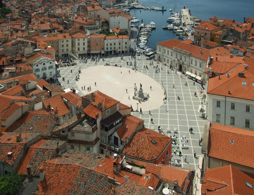 Tartini Square from above, Piran